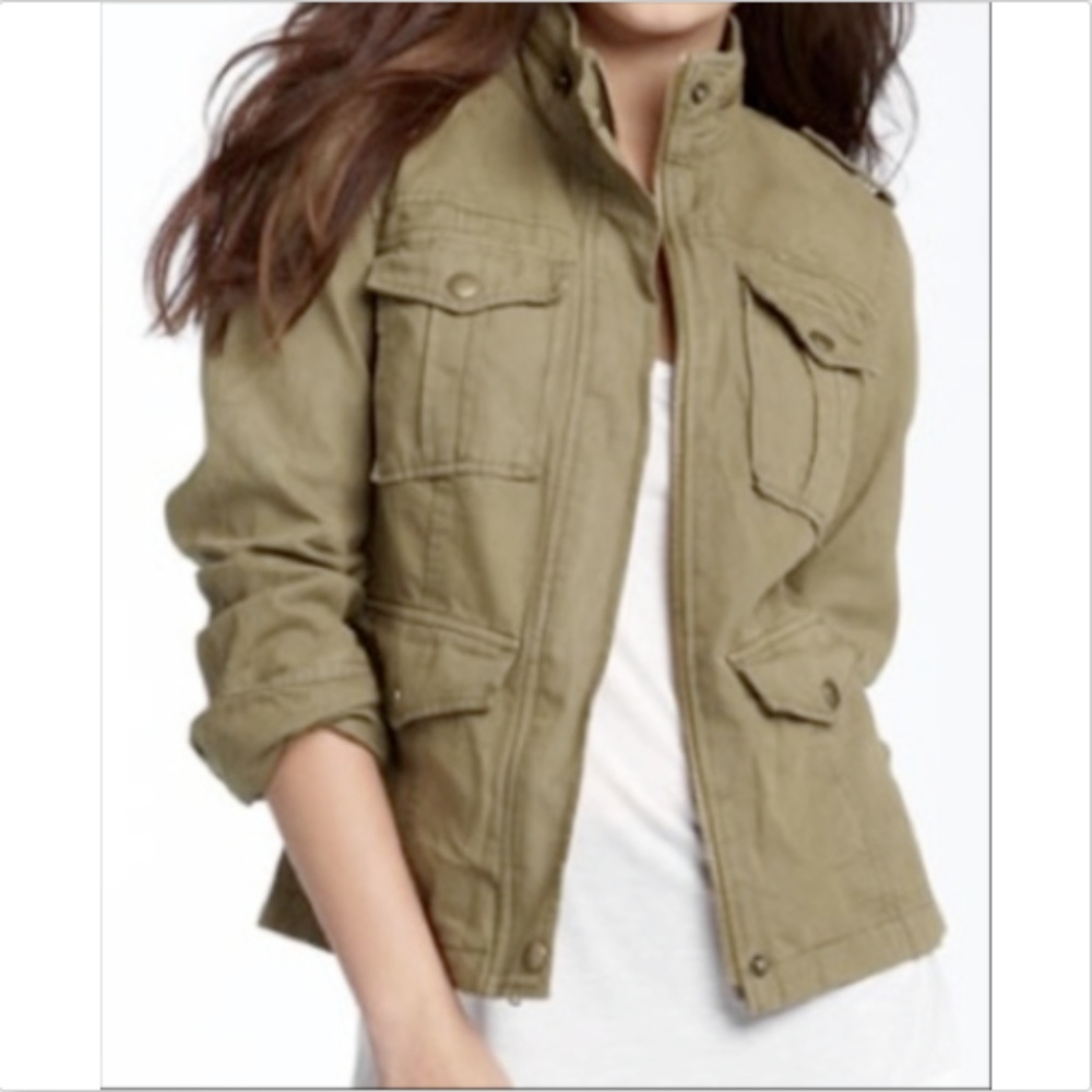 TROUVE Size XS Green Cotton Canvas Militar…